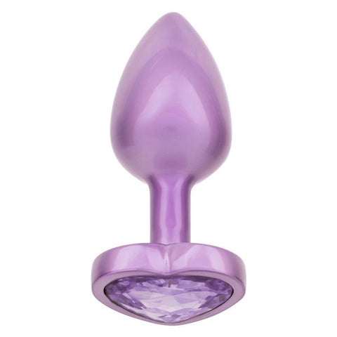 California Exotics Jewel Amethyst Heart Shape Butt Plug - Butt Plugs
