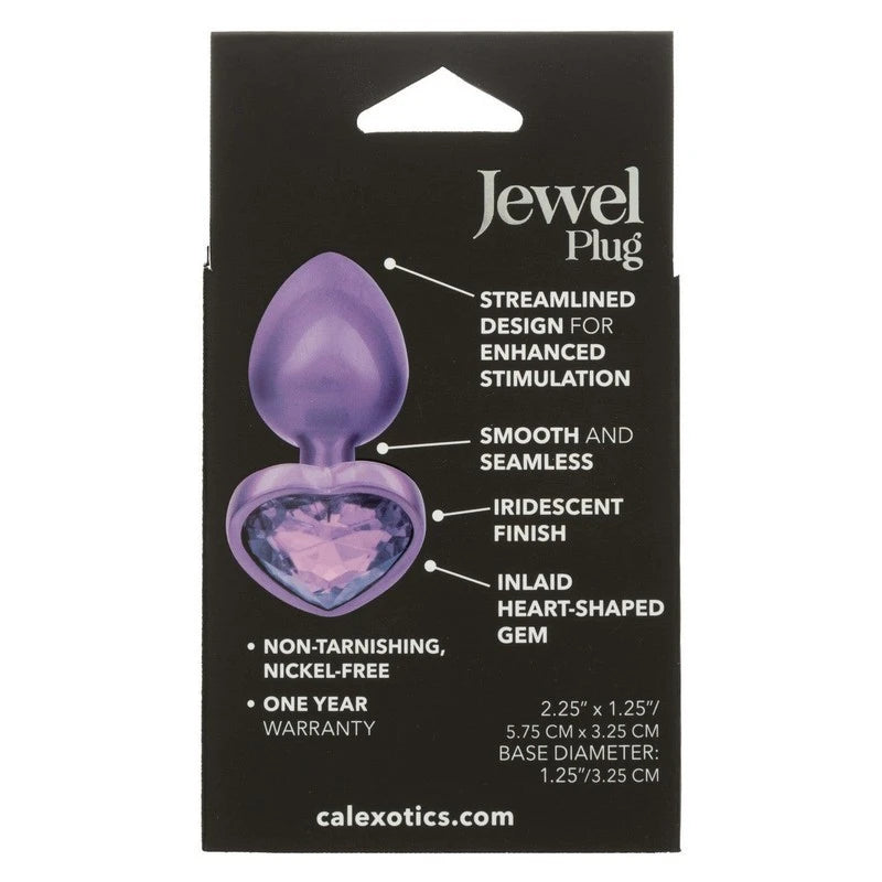California Exotics Jewel Amethyst Heart Shape Butt Plug Butt Plugs
