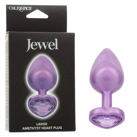 California Exotics Jewel Amethyst Heart Shape Butt Plug - Butt Plugs