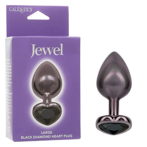 California Exotics Jewel Black Diamond Heart Shape Anal Plug - Butt Plugs