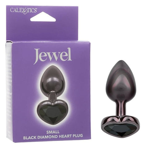 California Exotics Jewel Black Diamond Heart Shape Anal Plug - Butt Plugs