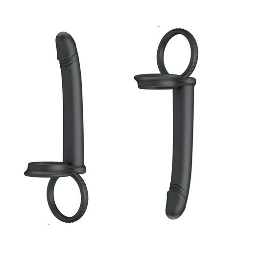 Pretty Love Moses Cock and Ball Ring Anal Dildo Black - Anal Dildos