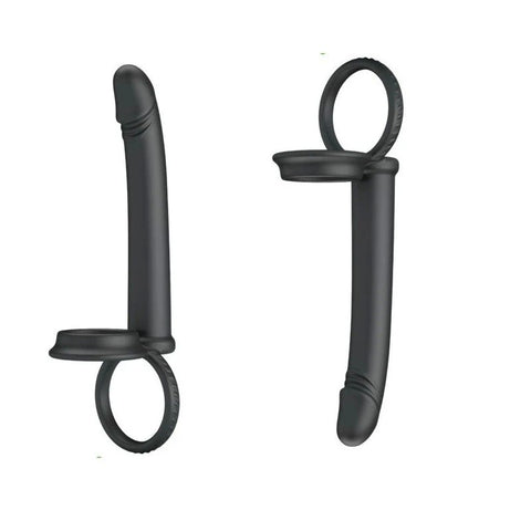 Pretty Love Moses Cock and Ball Ring Anal Dildo Black - Anal Dildos