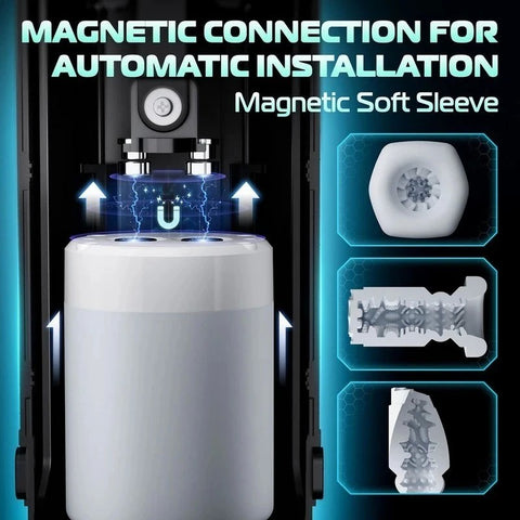 CyberSkin The Titan Thrusting & Vibrating Masturbator Black - Masturbators and Strokers
