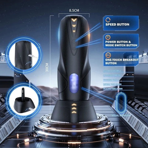 CyberSkin The Galaxy Voy Thrusting & Rotating Male Stroker - Masturbators and Strokers