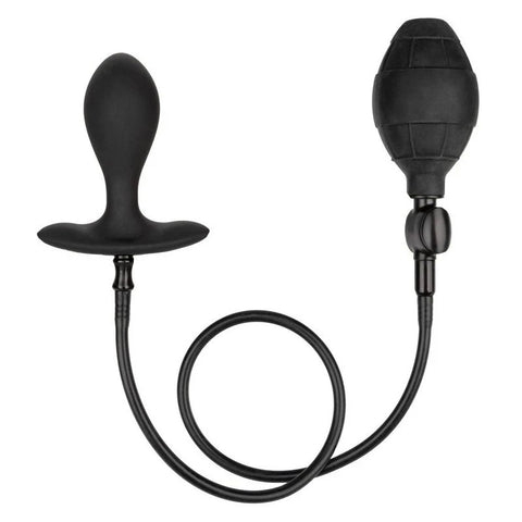 California Exotics Weighted Inflatable Butt Plug Black - Butt Plugs