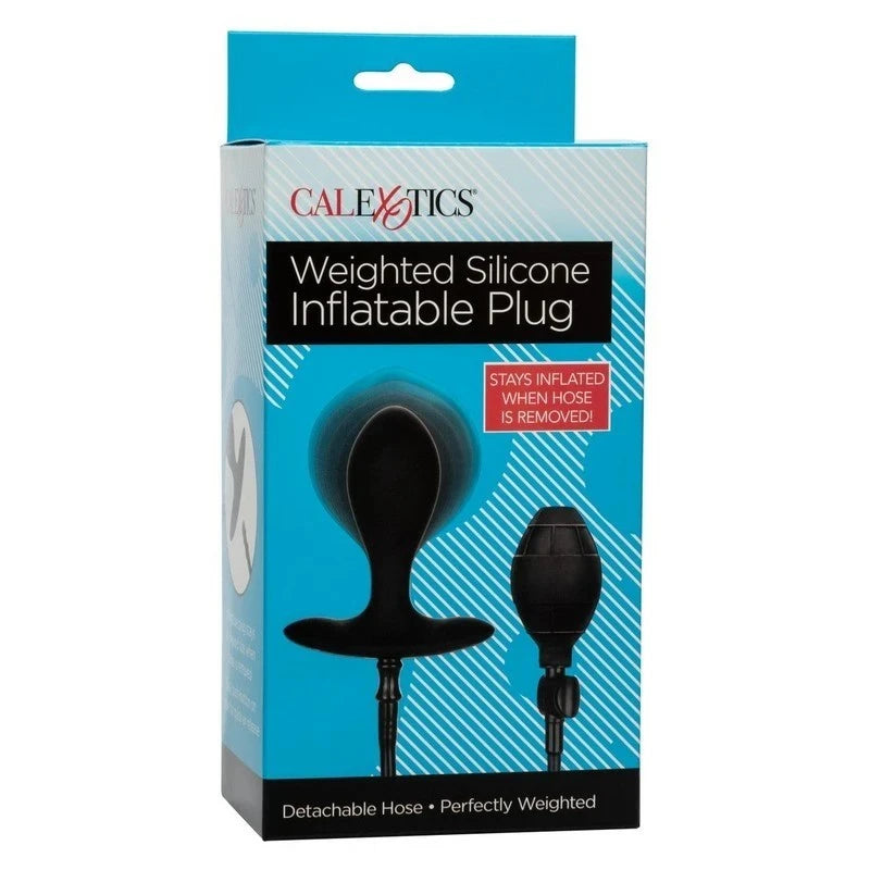 California Exotics Weighted Inflatable Butt Plug Black Butt Plugs