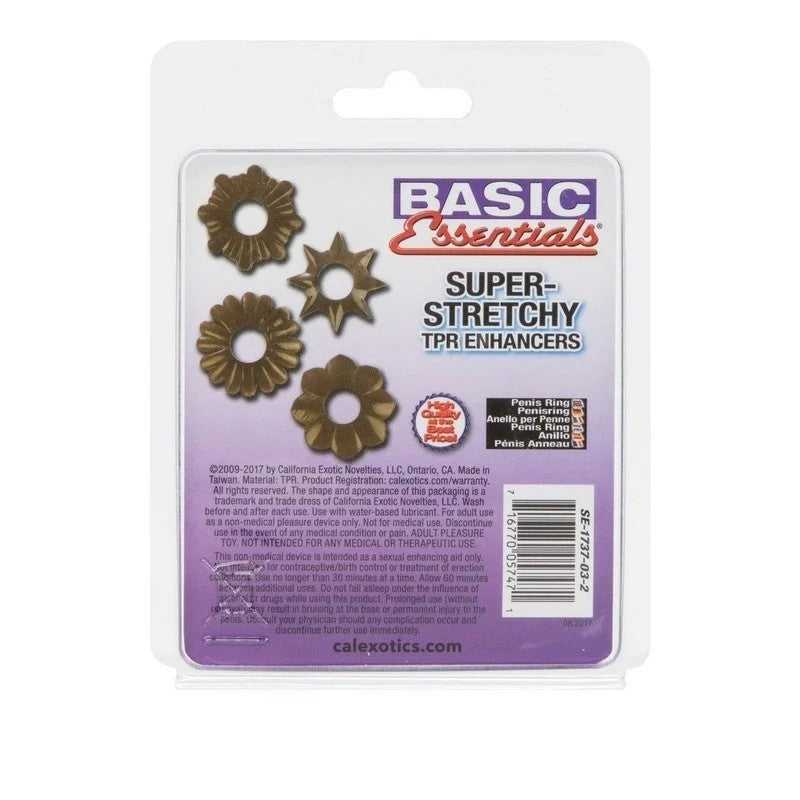 California Exotics Basic Essentials Super Stretchy Cock Ring Stretchy Cock Rings