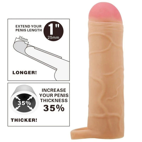 Pretty Love Bunion 6.5 Inch Cock Extender Sleeve - Penis Sleeves and Extenders
