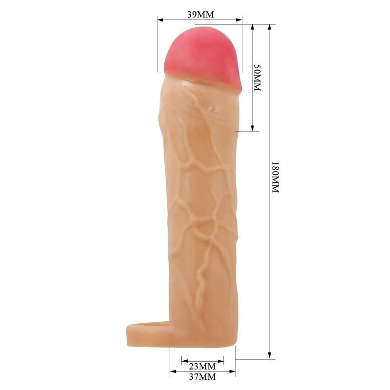 Pretty Love Hani 7.1 Inch Cock Sleeve and Penis Sheath Penis Sleeves and Extenders