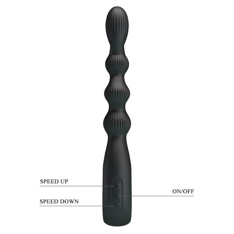 Pretty Love Federer Rechargeable Anal Vibrator Black Anal Vibrators
