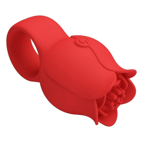 Pretty Love Jae Rose Adult Finger Vibrator Red - Clit Ticklers and Pulsators