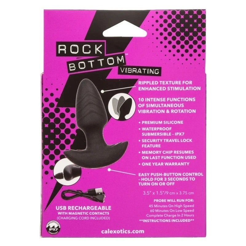 CalExotics Rock Bottom Vibrating Rotating Anal Probe Butt Plugs