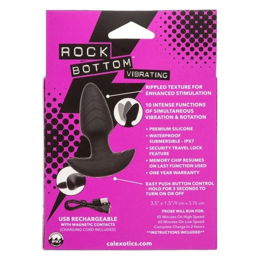 CalExotics Rock Bottom Vibrating Rotating Anal Probe Butt Plugs