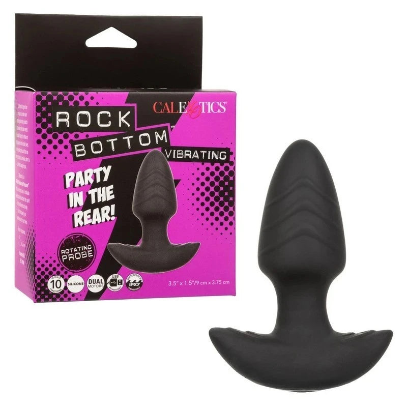 CalExotics Rock Bottom Vibrating Rotating Anal Probe Butt Plugs