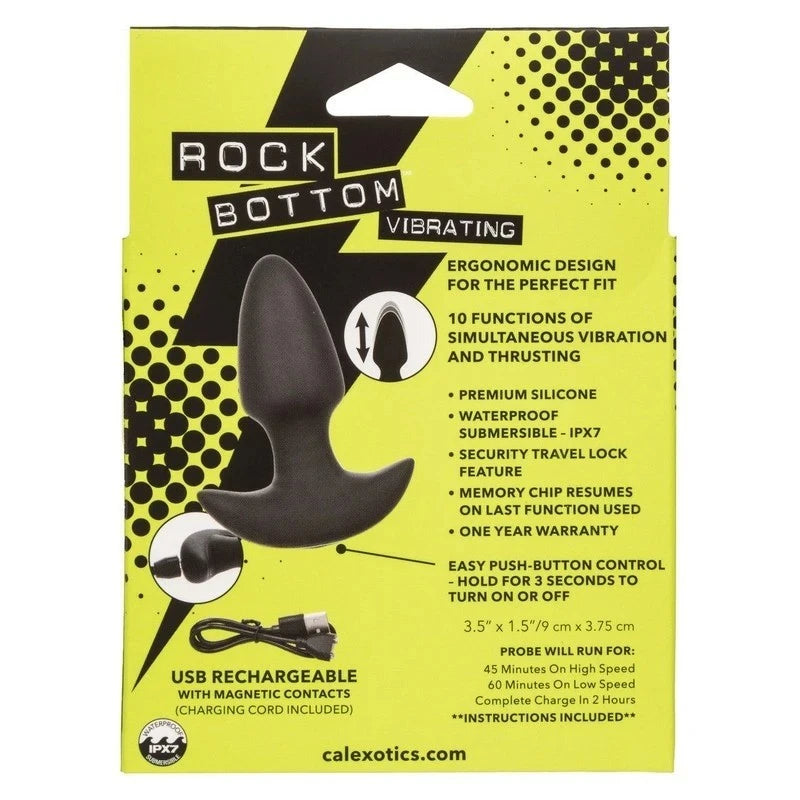 CalExotics Rock Bottom Vibrating Thrusting Anal Probe Butt Plugs