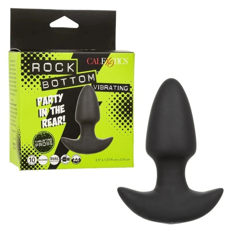 CalExotics Rock Bottom Vibrating Thrusting Anal Probe Butt Plugs