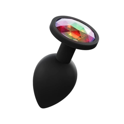 Love In Leather Premium Silicone Anal Plug Black - Butt Plugs