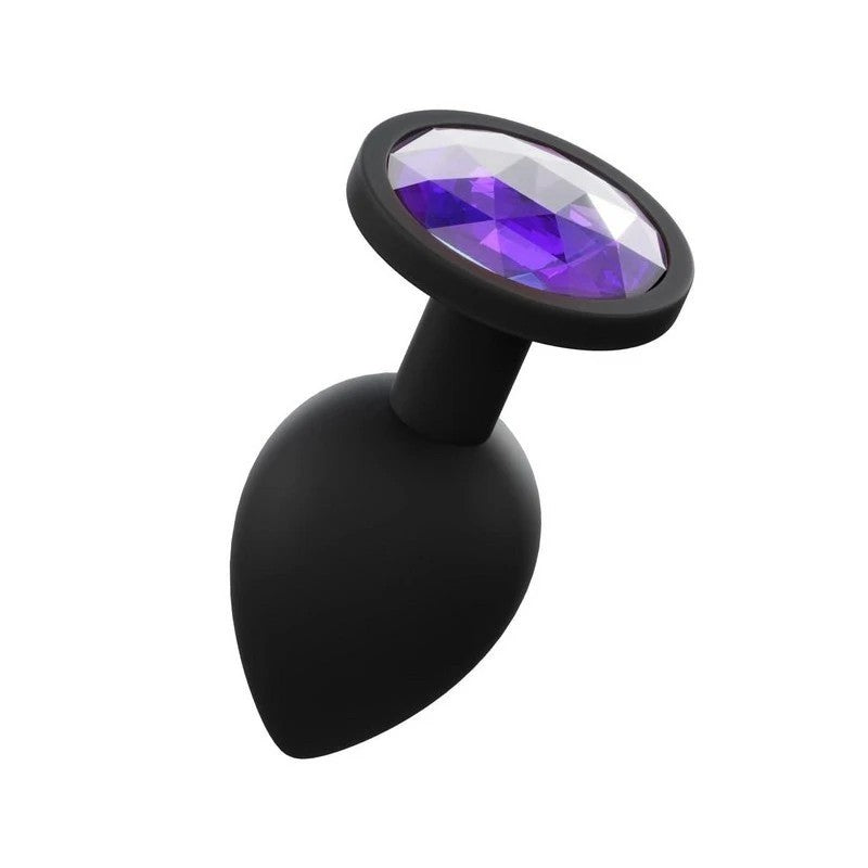 Love In Leather Premium Silicone Anal Plug Black Medium Butt Plugs