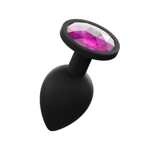 Love In Leather Premium Silicone Anal Plug Black - Butt Plugs