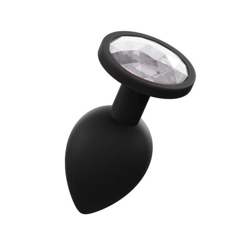 Love In Leather Premium Silicone Anal Plug Black - Butt Plugs
