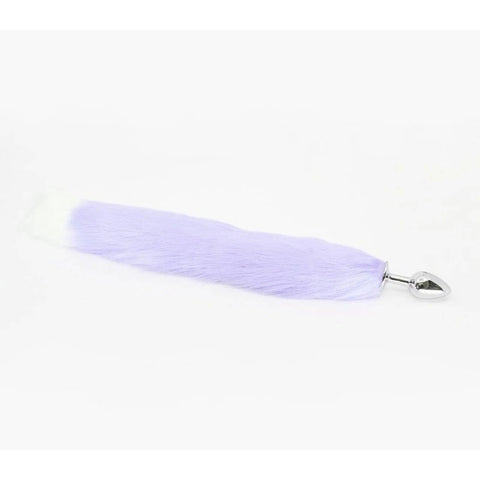 Love In Leather Faux Fur Fox Tail Butt Plug Small - Butt Plugs