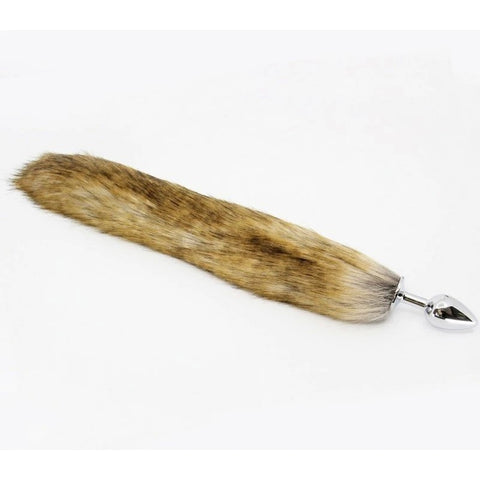 Love In Leather Fox Tail Anal Plug Medium - Butt Plugs