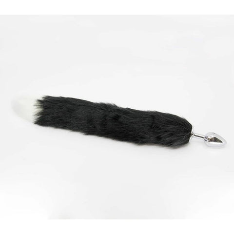 Love In Leather Fox Tail Anal Plug Medium - Butt Plugs
