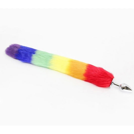 Love In Leather Fox Tail Anal Plug Large - Butt Plugs