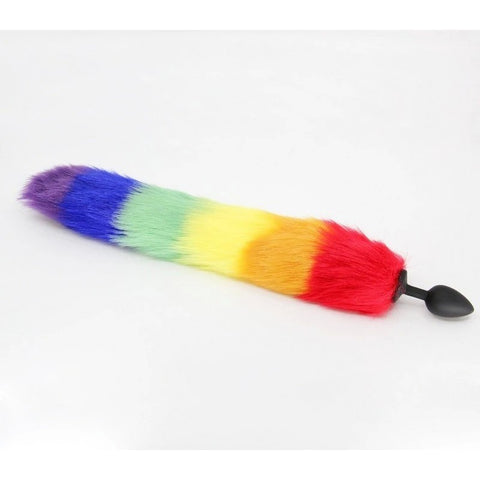 Love In Leather Fox Tail Silicone Butt Plug Small - Butt Plugs