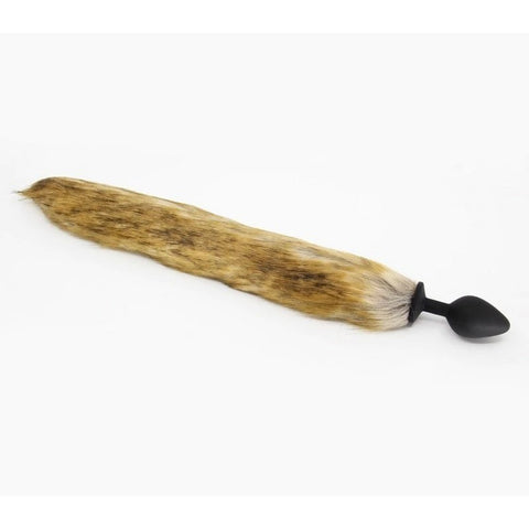 Love In Leather Fox Tail Silicone Butt Plug Medium - Butt Plugs