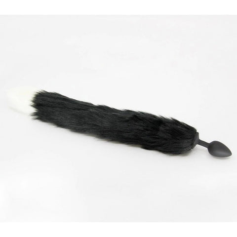 Love In Leather Fox Tail Silicone Anal Plug Large - Butt Plugs