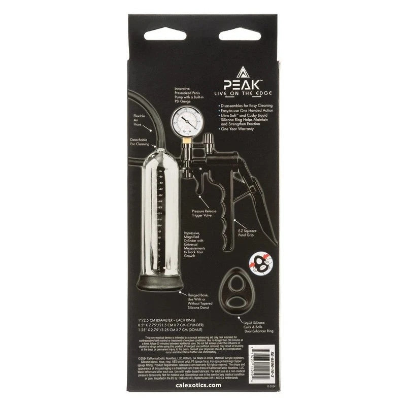 CalExotics Peak Magnified Gauged Penis Pump System Penis Pumps And Stretchers