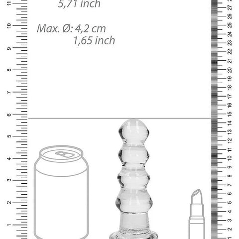 Realrock Crystal Clear 5.5 Inch Curvy Dildo/Plug - Anal Dildos