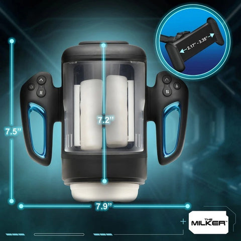 XR Brands Cyber Milker Stroking & Vibrating Masturbator - Masturbators and Strokers