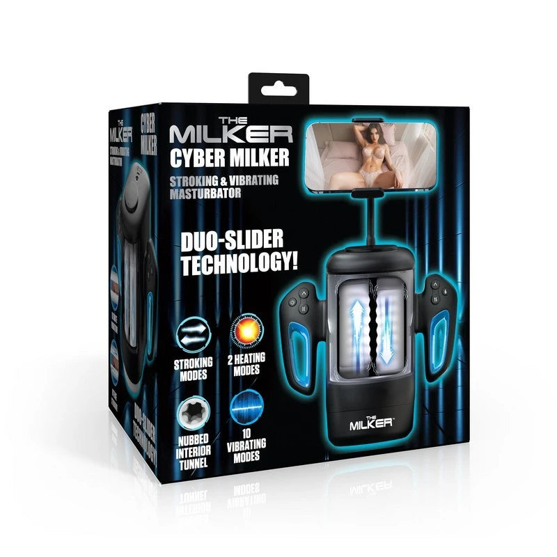 XR Brands Cyber Milker Stroking & Vibrating Masturbator Masturbators and Strokers