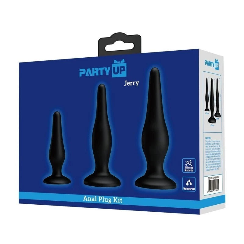 Party Up JERRY 3 Sizes Silicone Butt Plug Set Butt Plugs