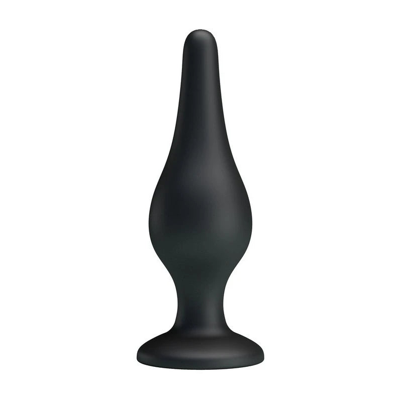 Party Up JEFFREY 14 cm Silicone Butt Plug Black Butt Plugs