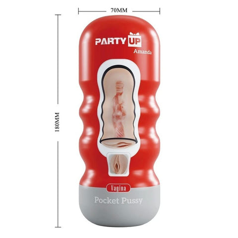 Party Up AMANDA Pocket Pussy Male Stroker - Masturbators and Strokers