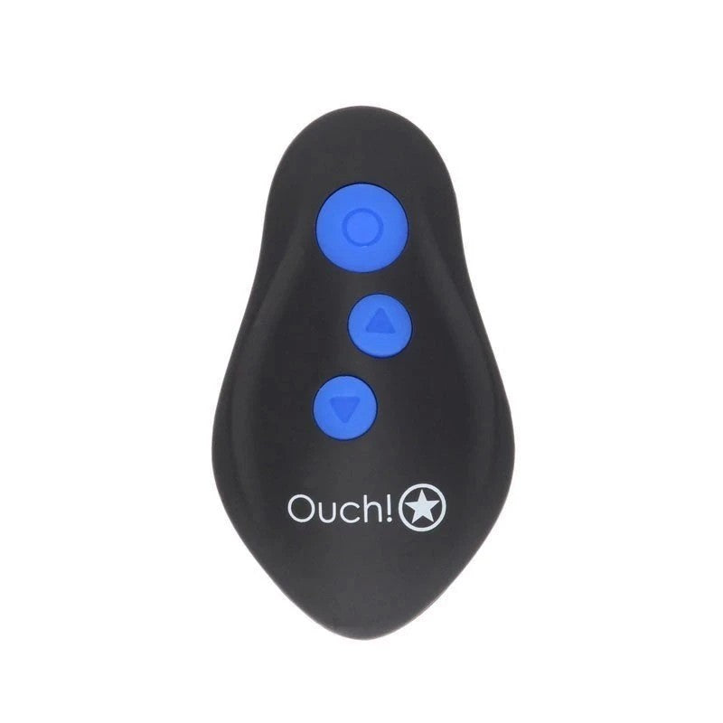 OUCH! E-stim & Vibrating Butt Plug With Cock Ring Butt Plugs