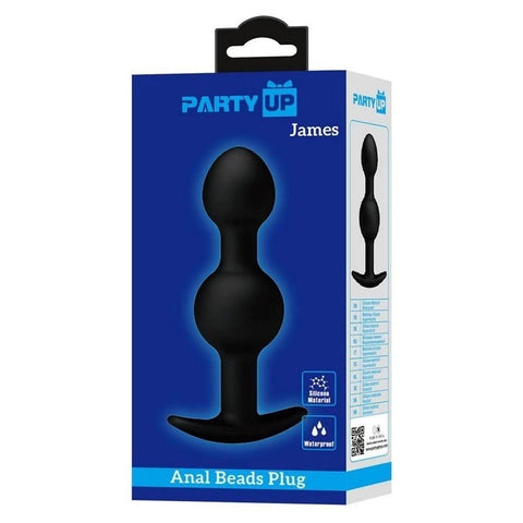 Party Up JAMES Beaded Silicone Butt Plug - Butt Plugs