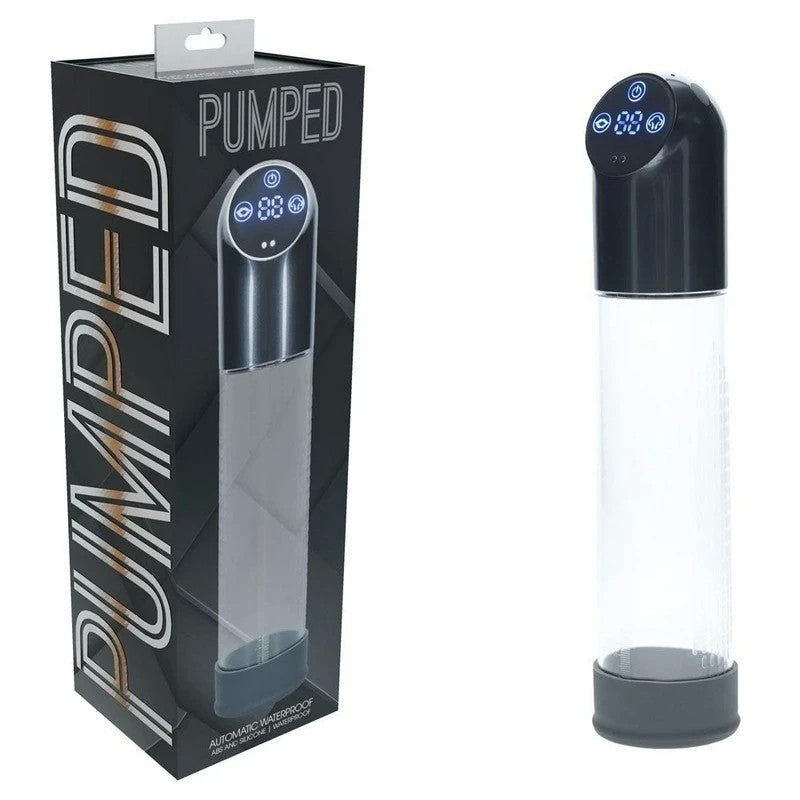 Shots Toys PUMPED USB Rechargeable Automatic Penis Pump Charcoal Penis Pumps And Stretchers