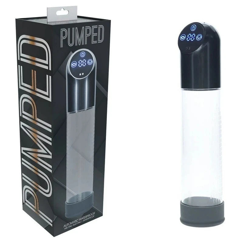 Shots Toys PUMPED USB Rechargeable Automatic Penis Pump Charcoal Penis Pumps And Stretchers
