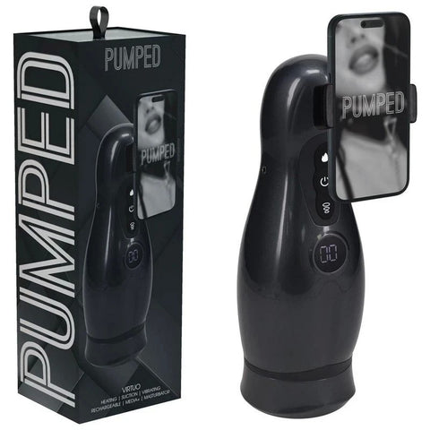 Shots Toys PUMPED Virtuo Vibrating Auto Masturbator - Masturbators and Strokers