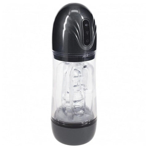 Shots Toys PUMPED SonicPull Vibrating Auto Masturbator - Masturbators and Strokers