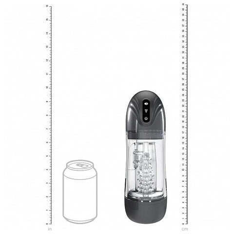 Shots Toys PUMPED SonicPull Vibrating Auto Masturbator - Masturbators and Strokers