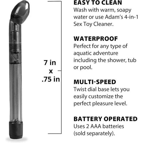 Adam & Eve Waterproof Vibrating Prostate Massager 17.8 cm - Prostate Toys
