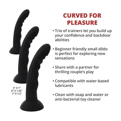 Adam & Eve ADAMS RIDGED TRIO Anal Training Dildo Kit - Anal Dildos
