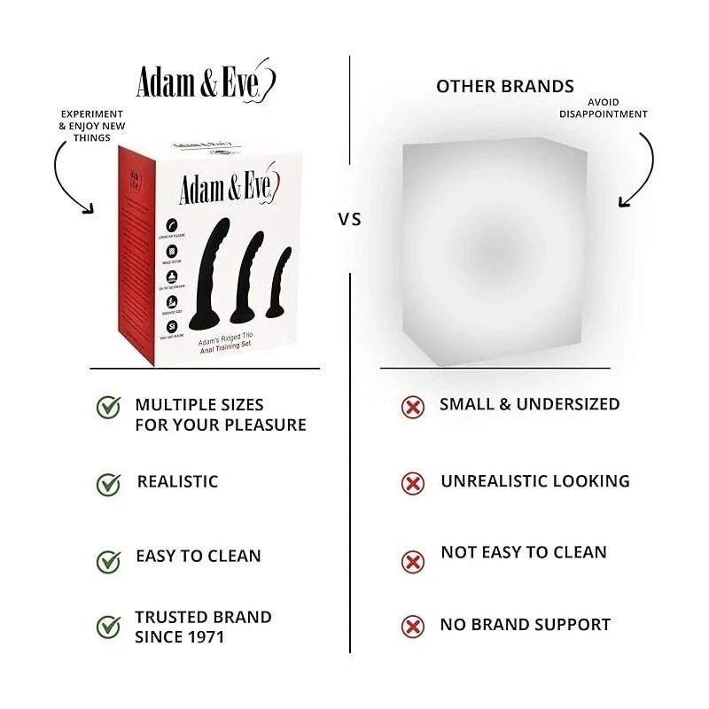 Adam & Eve ADAMS RIDGED TRIO Anal Training Dildo Kit Anal Dildos