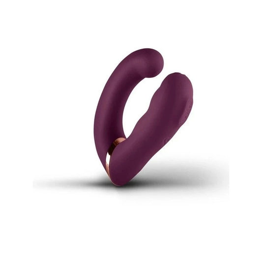 Rocks Off Gemini Multi Functions Prostate Vibrator Burgundy Prostate Toys